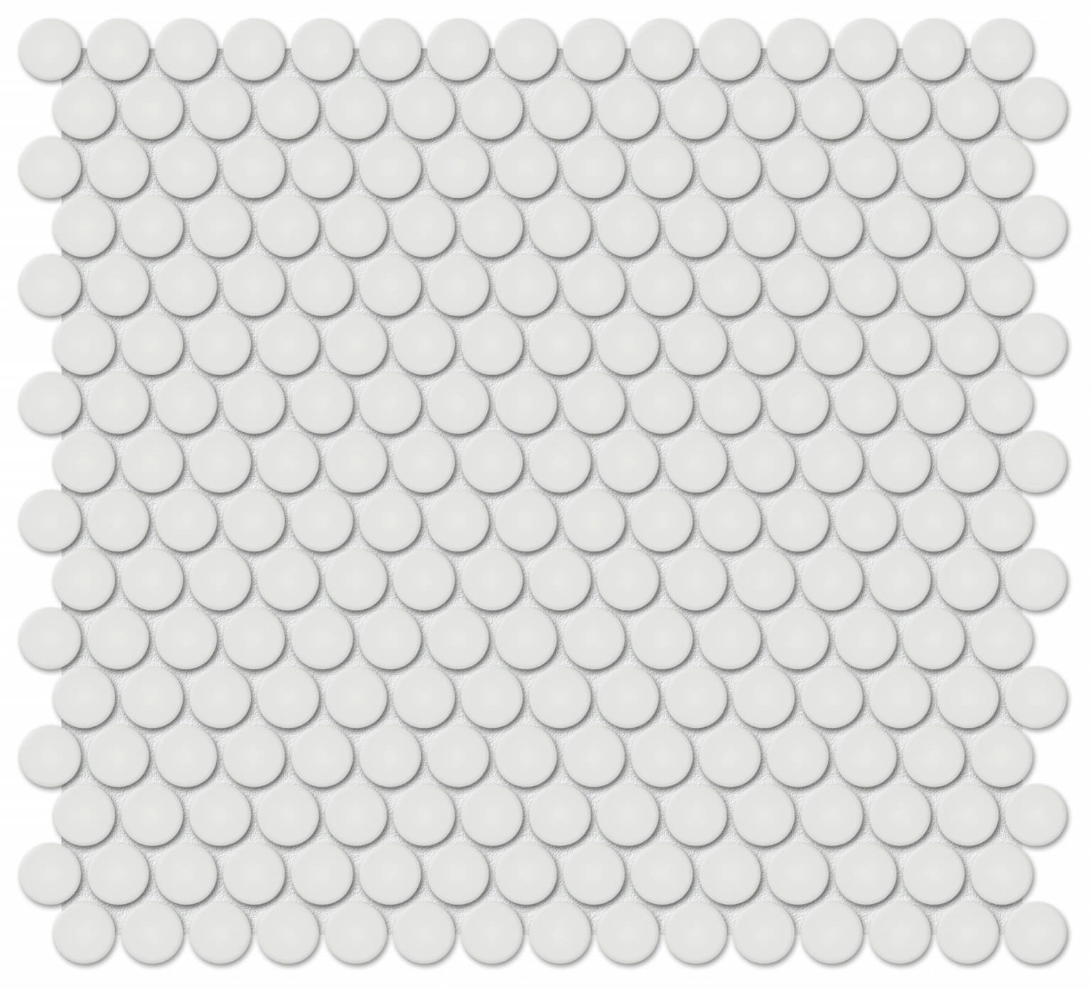 3/4″ Vintage Grey Matte Penny Round Mosaic