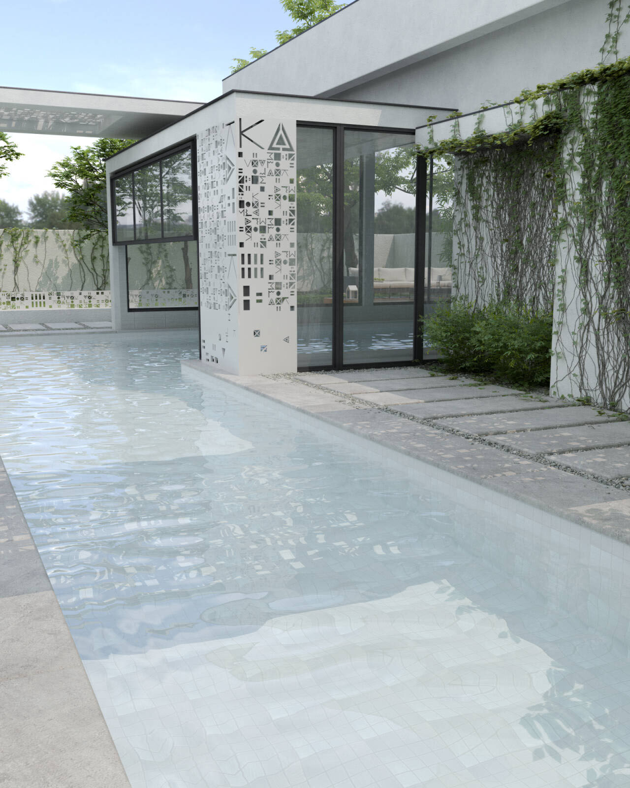 3"x3" White Glass Mosaic | Tiles By Kia