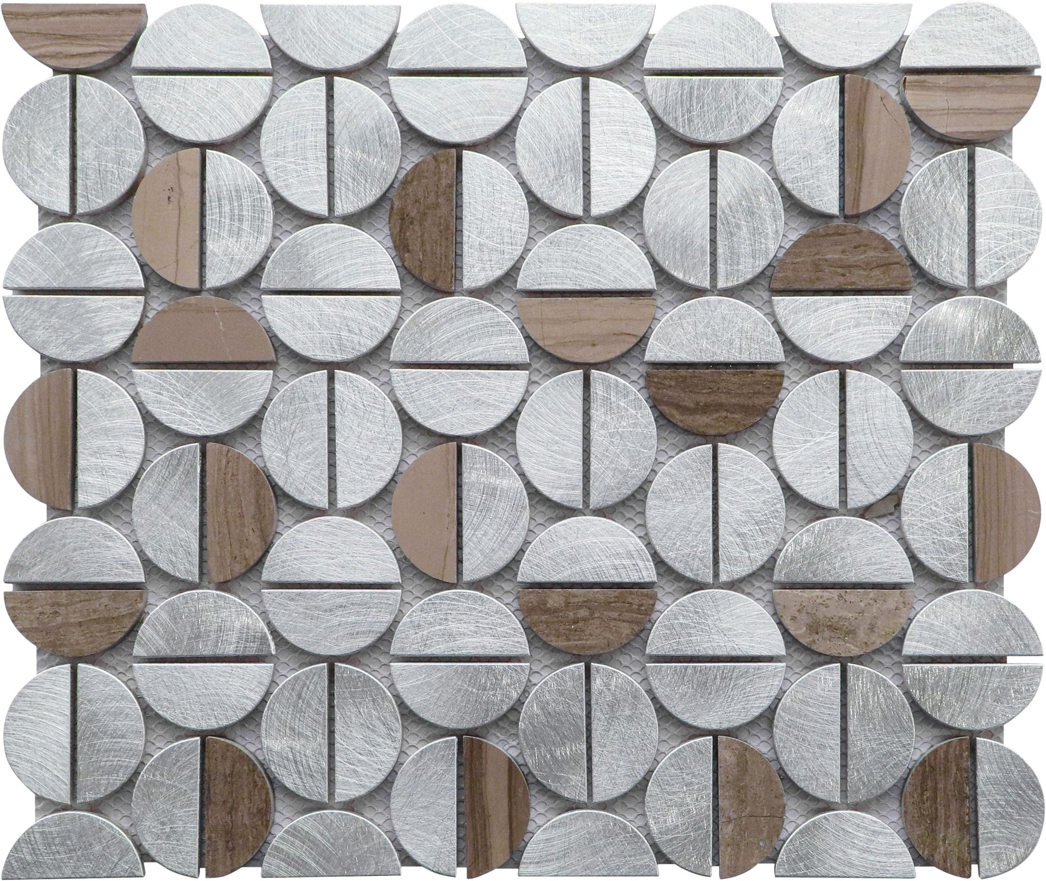 Aluminum & Marble Semi Circle 19 Brown