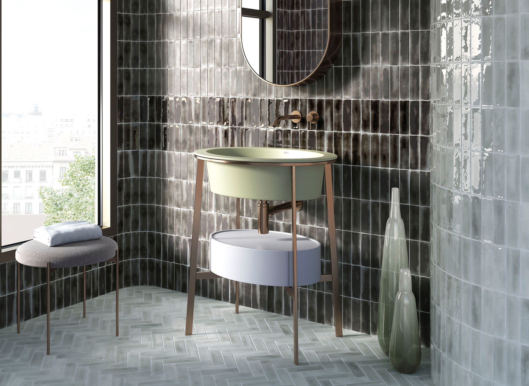 Aruba Coal and Steel - Matt & Gloss 2x6 | Tiles By Kia