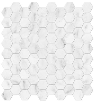 Bianco Venatino 1.25 Honed Hexagon Mosaic