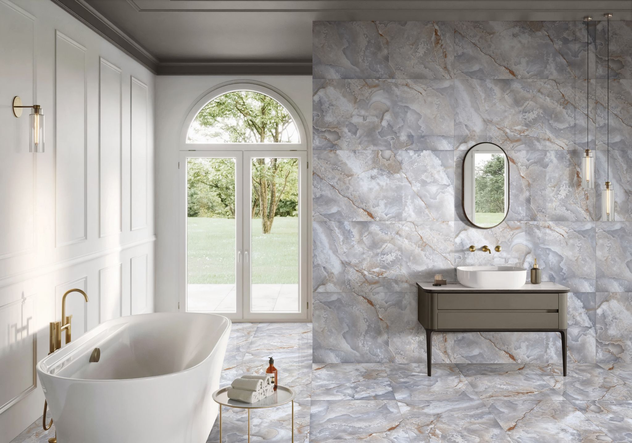 Blue Dream Onyx Polished | Tiles By Kia
