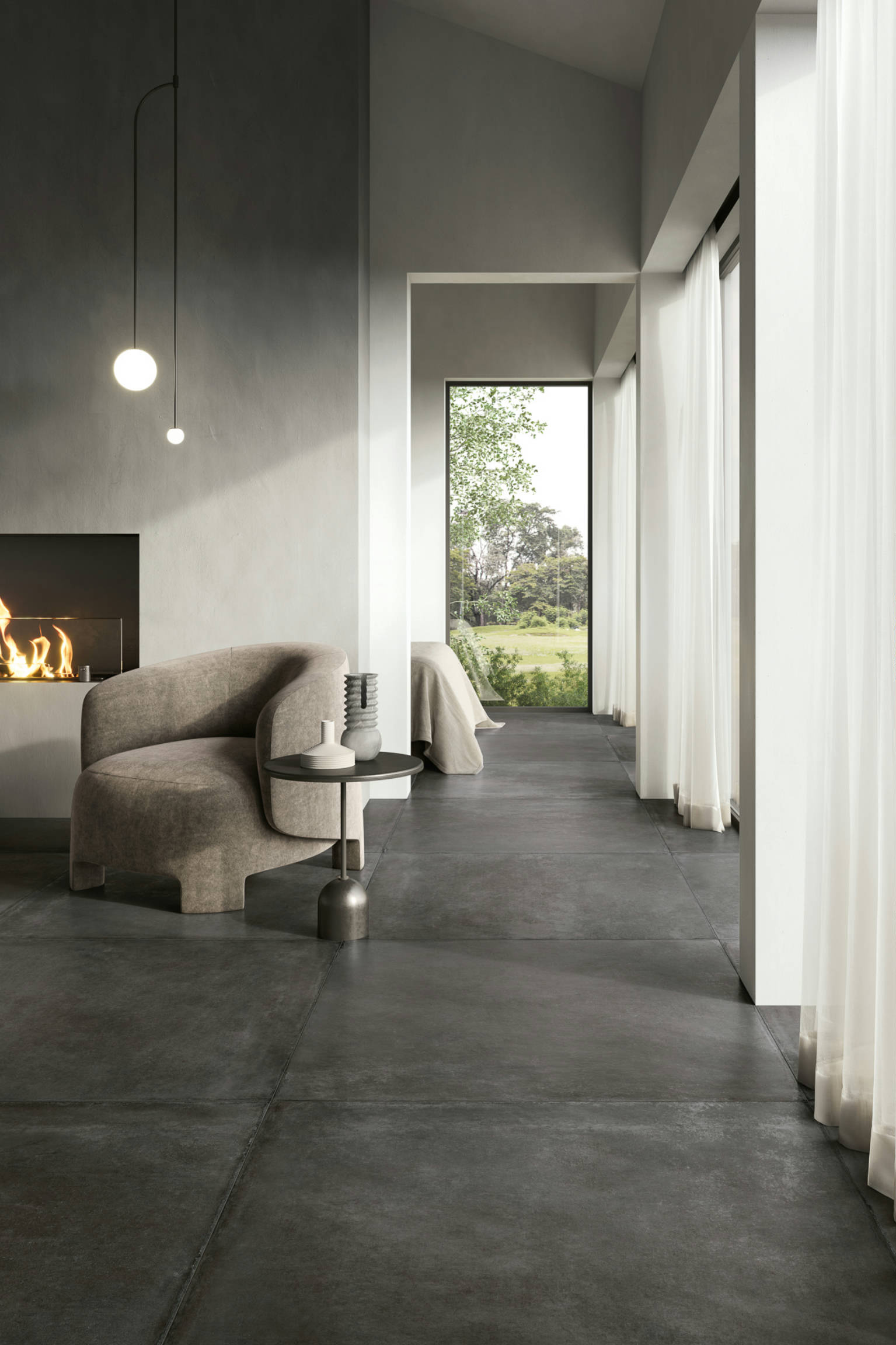 Charleston Palms Steel 40x40 | Tiles By Kia