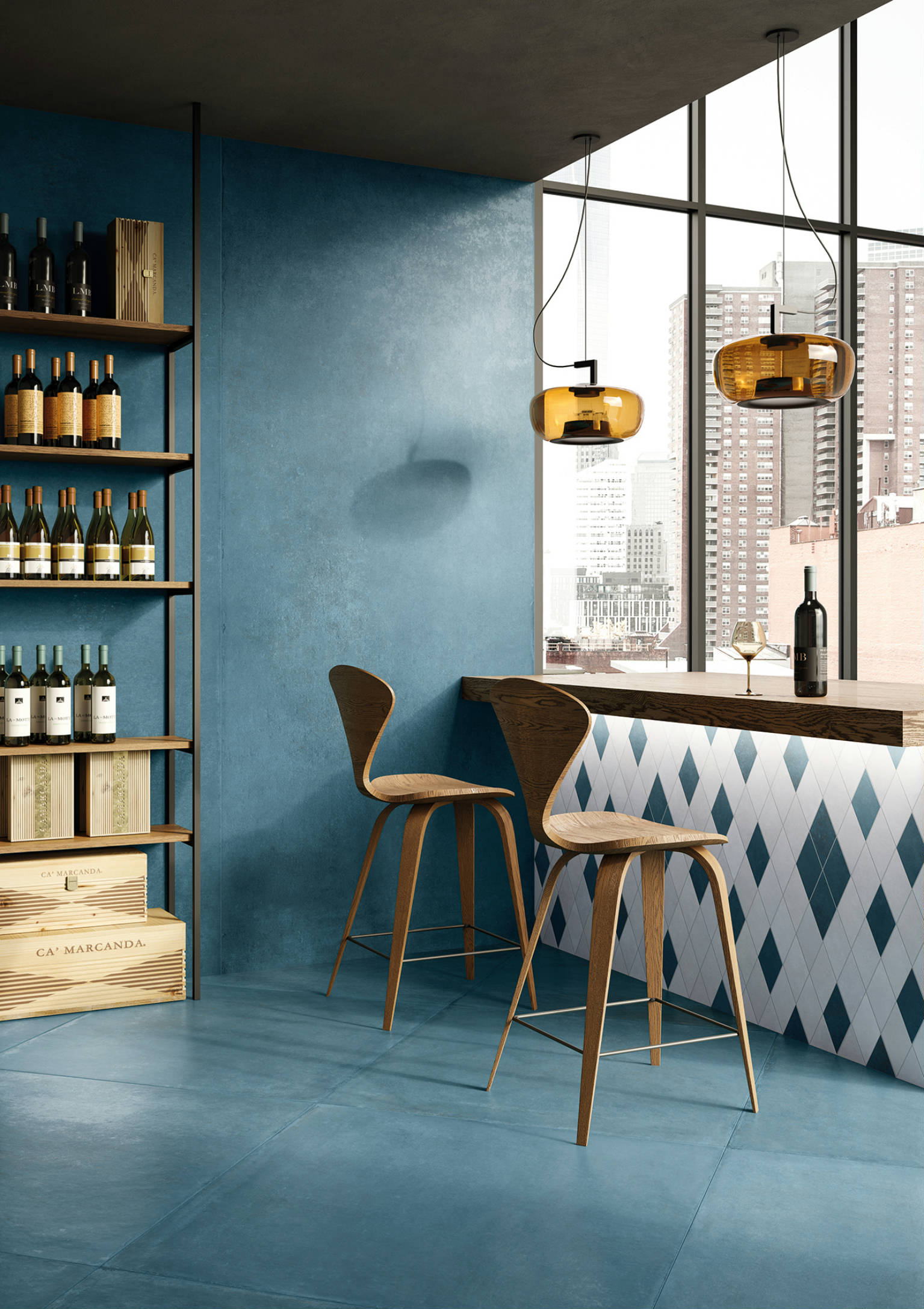 Charleston Seabrook Blu 40x40 | Tiles By Kia