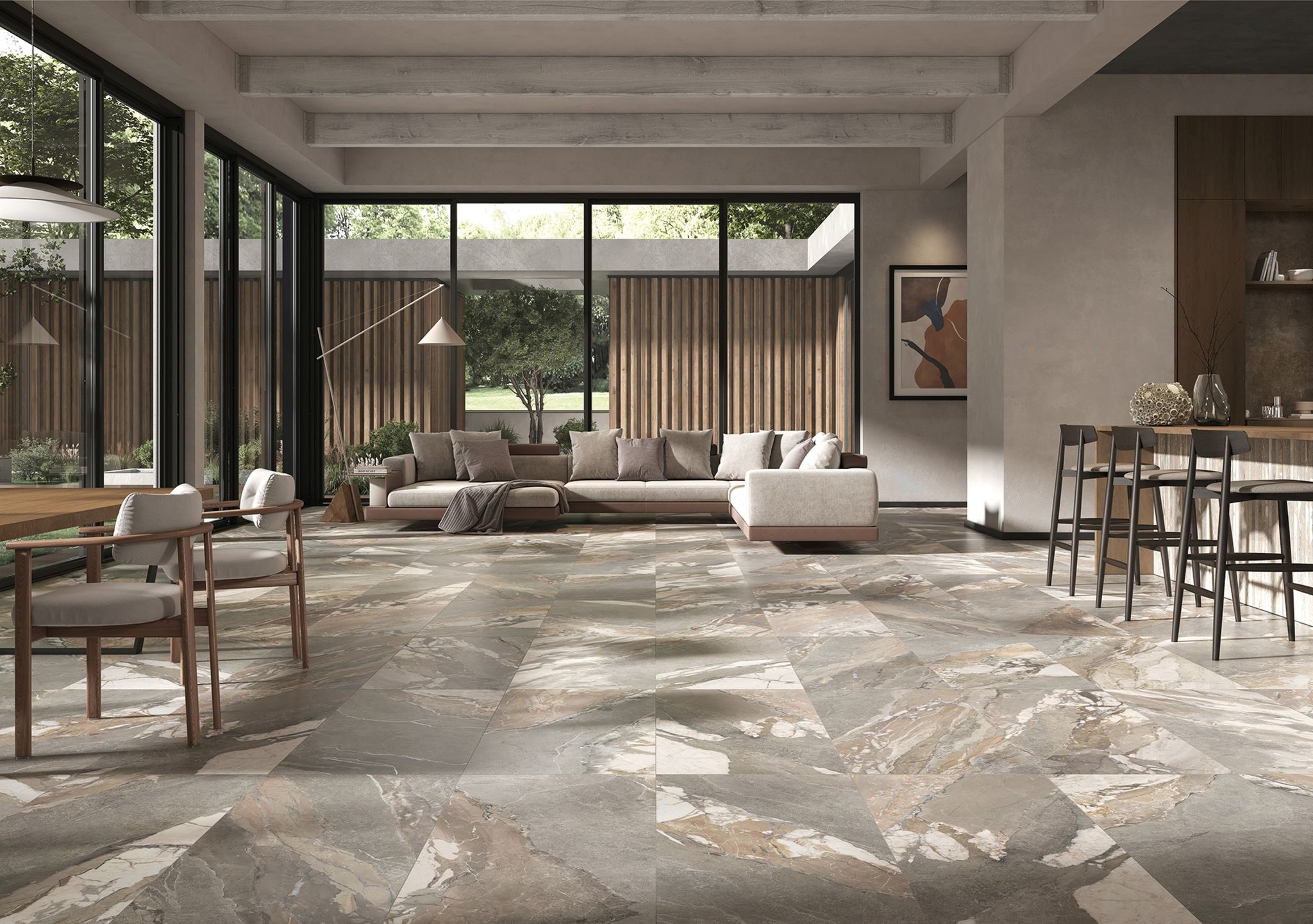 Dynasty Grey Polished/Matte 24x48  | Tiles By Kia
