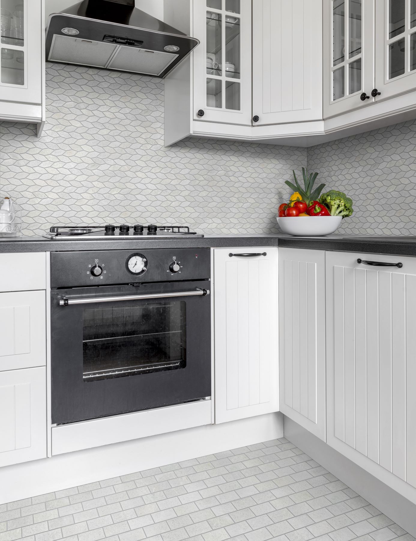 Elongated Hexagon White  | Tiles By Kia