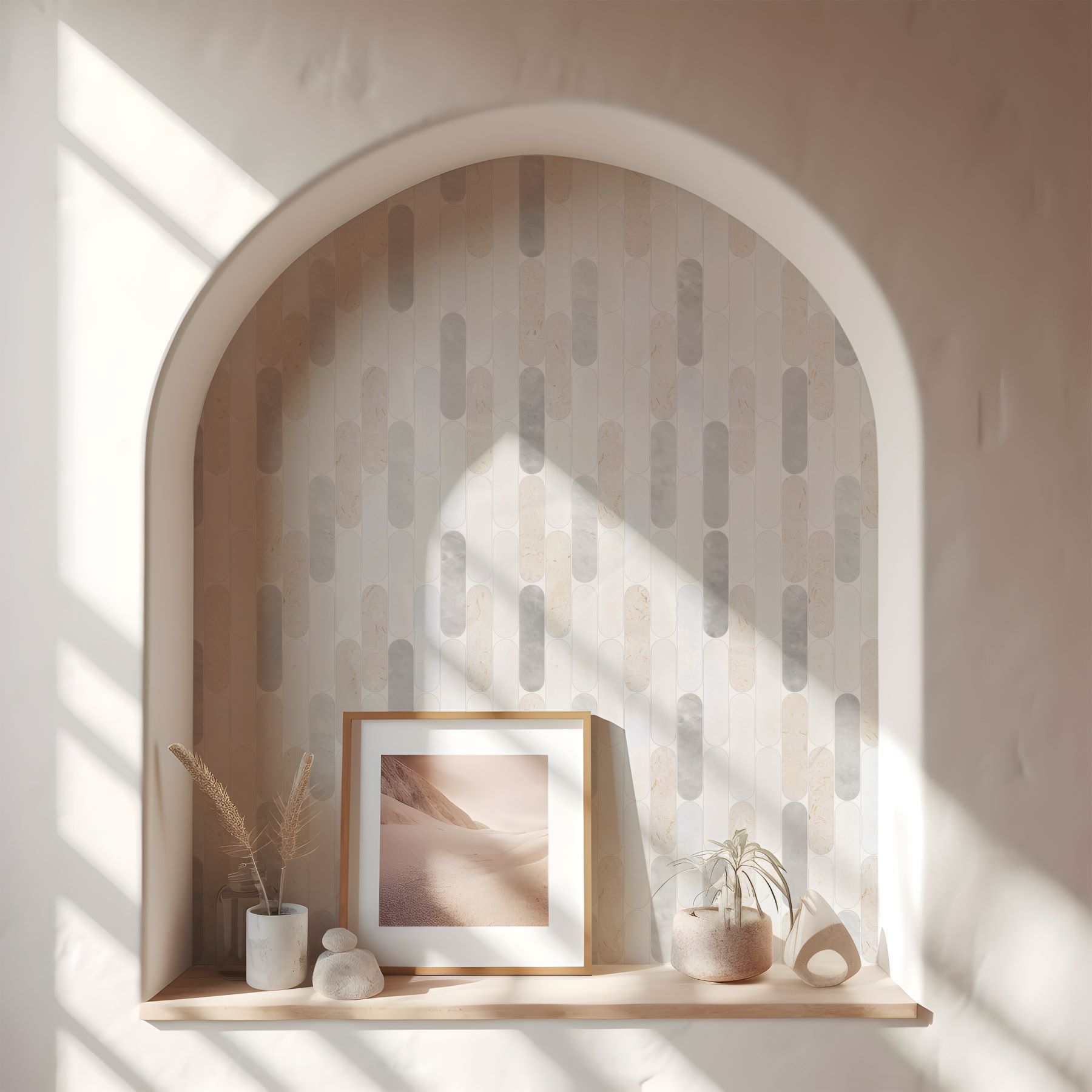 Elongated Round White | Tiles By Kia