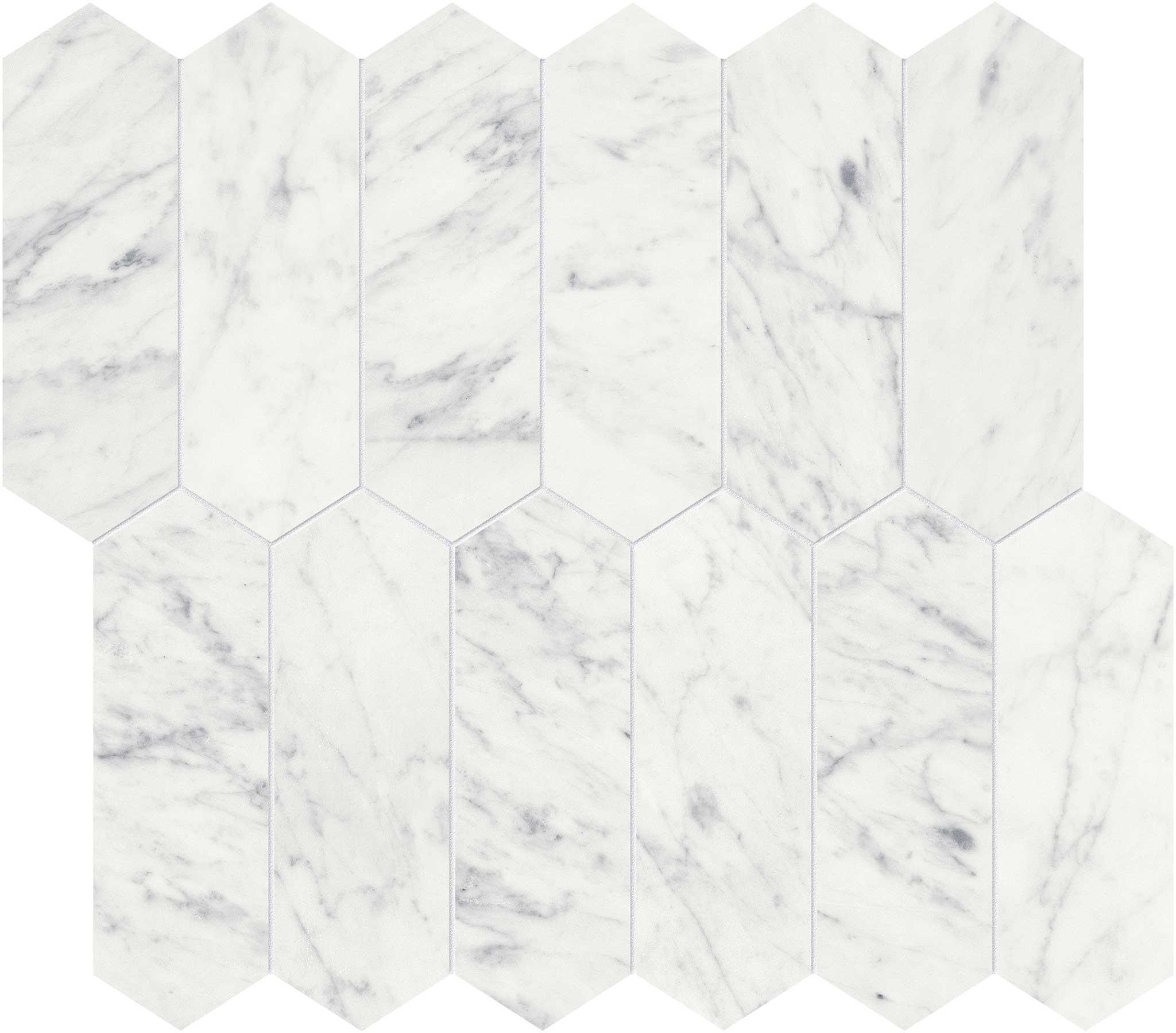 Eterna Bianco 2x6 Picket Mosaic
