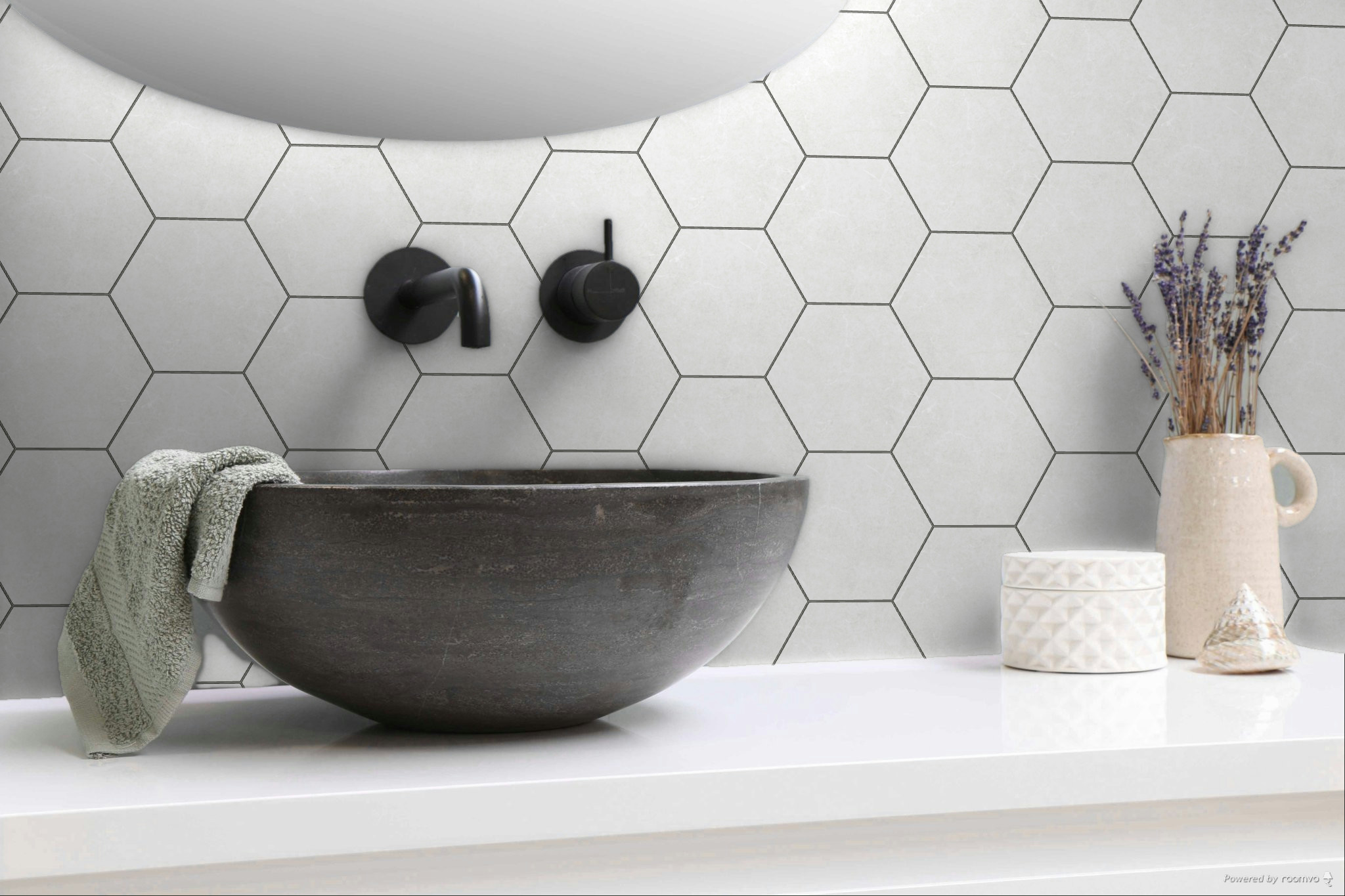 Form 5.5X6.3” White Hexagon | Tiles By Kia