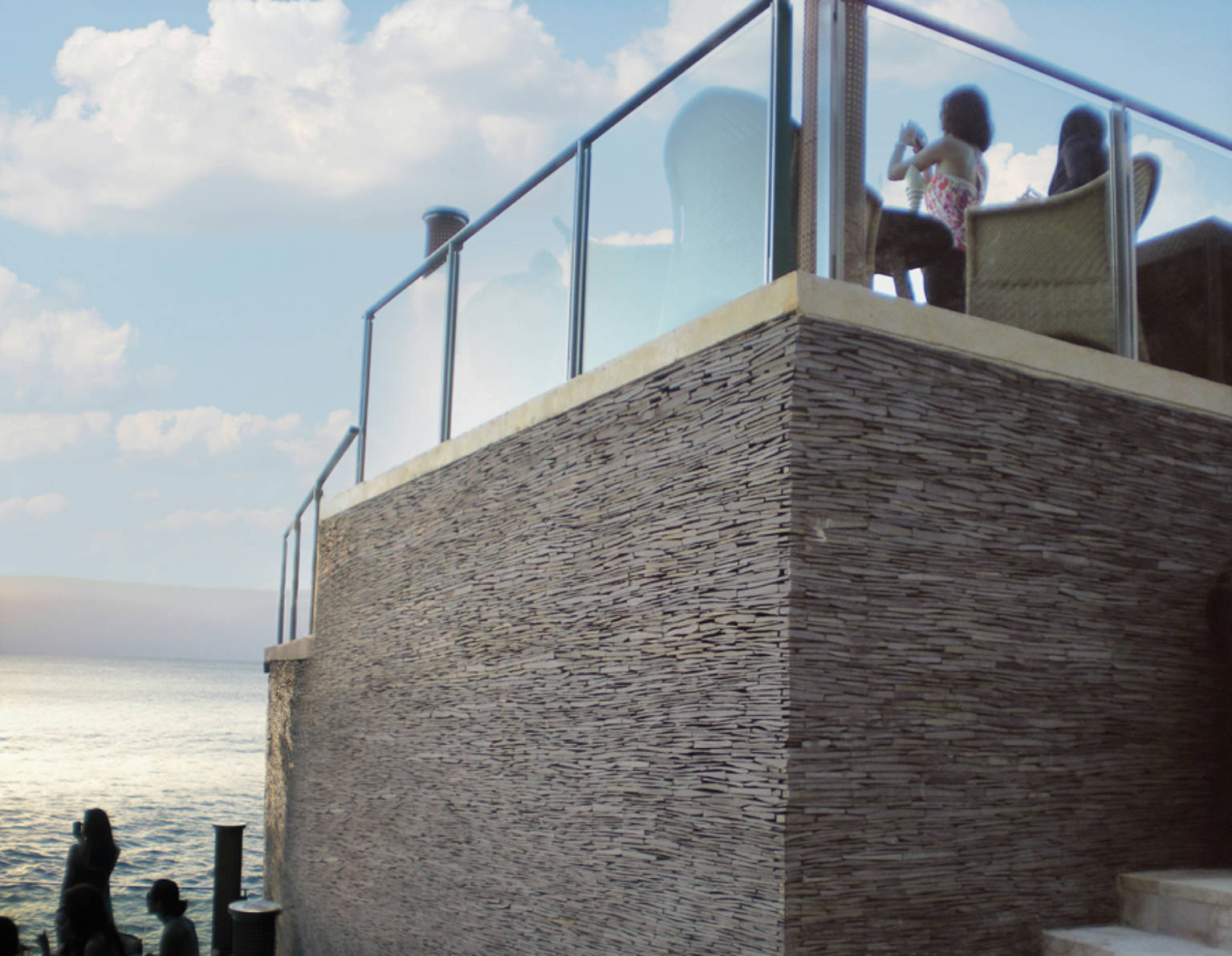 Grey Sliced Slate Interlocking Mosaic | Tiles By Kia