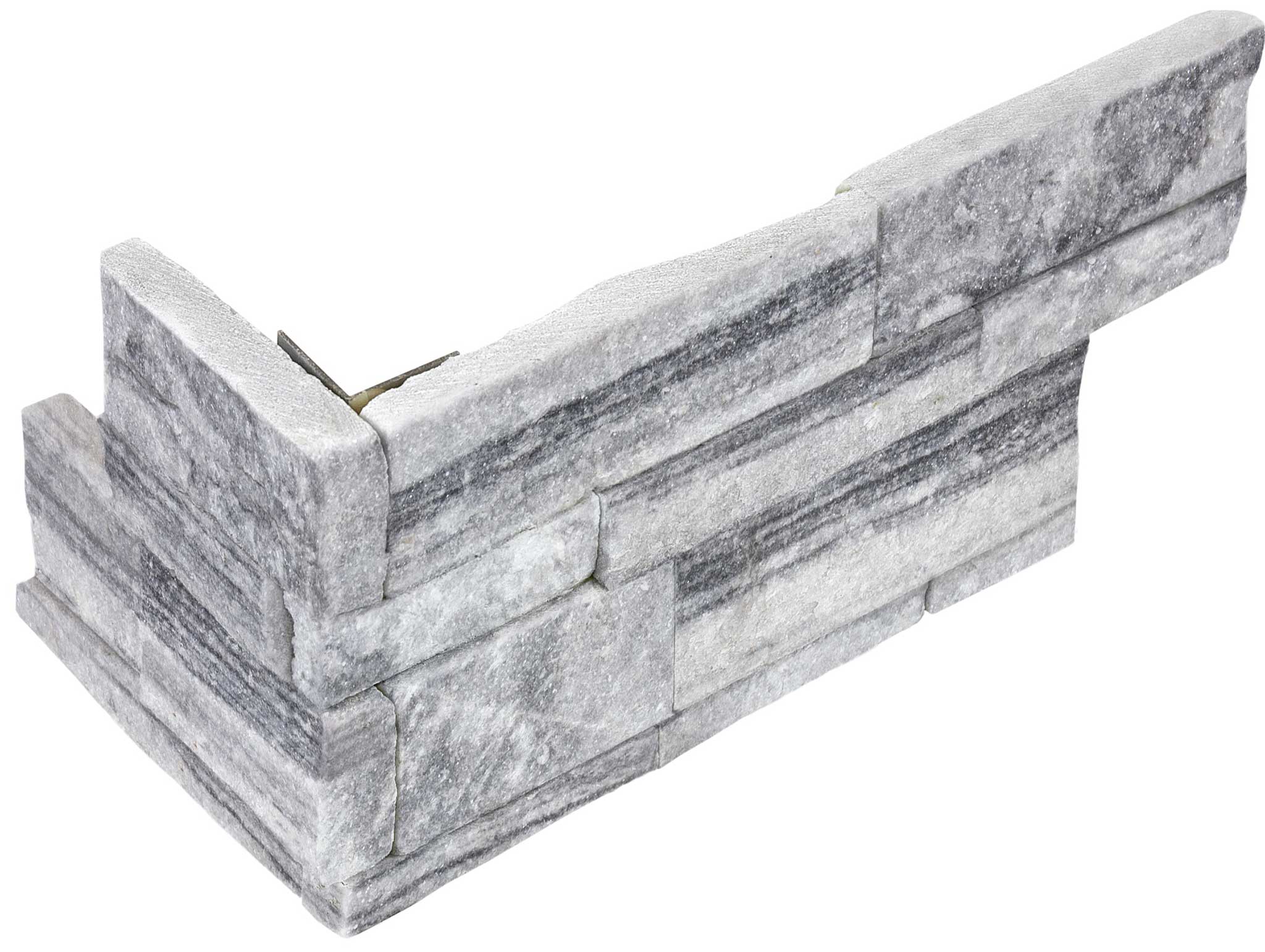 Ledger Stone 6x18 Nordic Crytal Assembled Corner