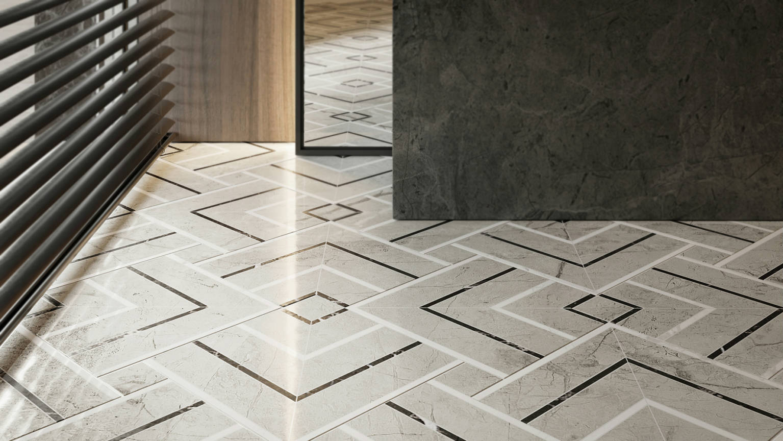Luxury Roma Argento Picco Mosaic 3 | Tiles By Kia