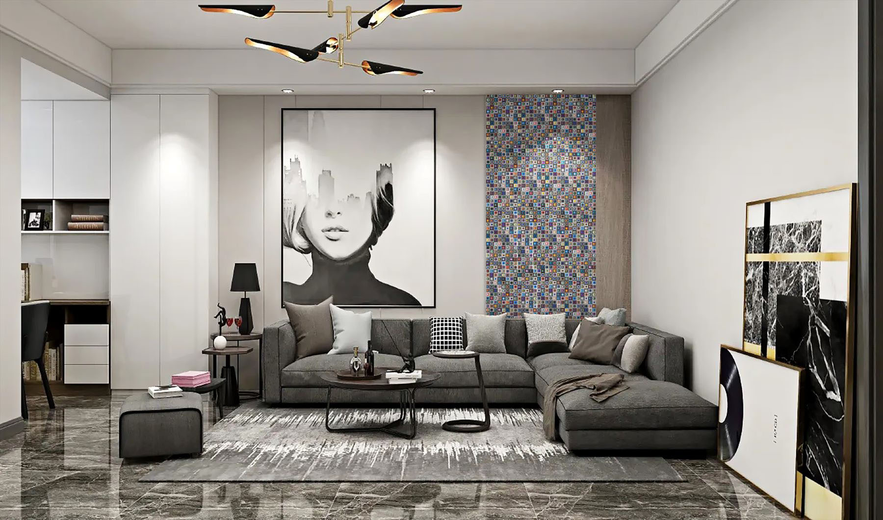 Multicolor Square Mix Glass Resin Mosaic | Tiles By Kia