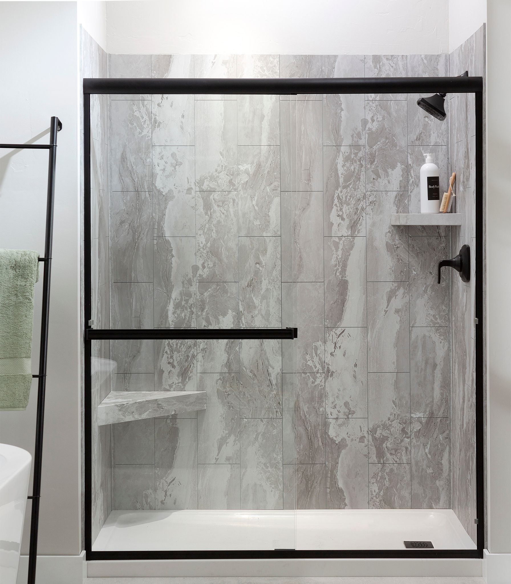 Smoky Sky Shower Wall Kit 32x60x78 | Tiles By Kia