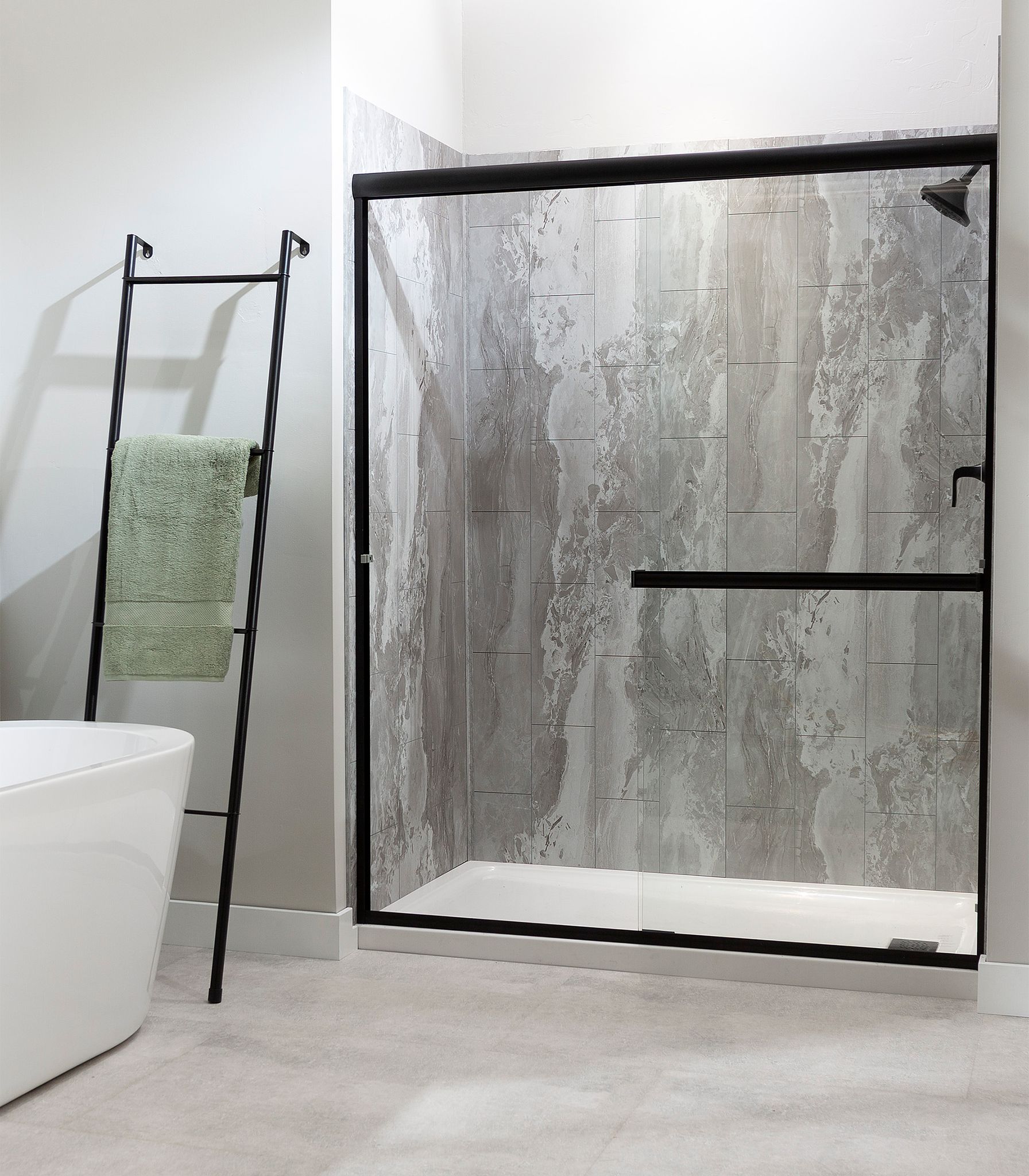 Smoky Sky Shower Wall Kit 36x36x78 | Tiles By Kia