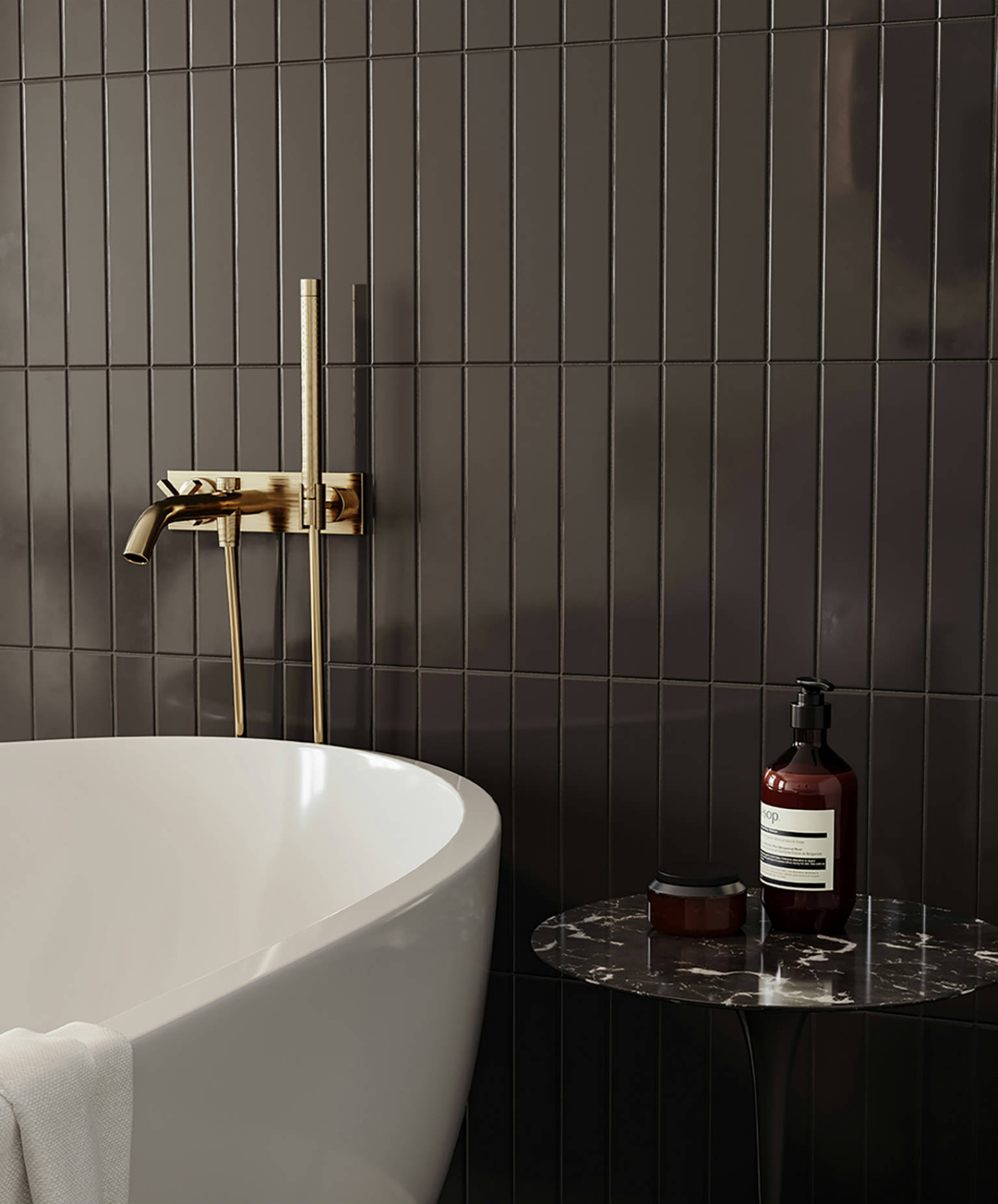 Traditions Retro Black Glossy 2x12  | Tiles By Kia