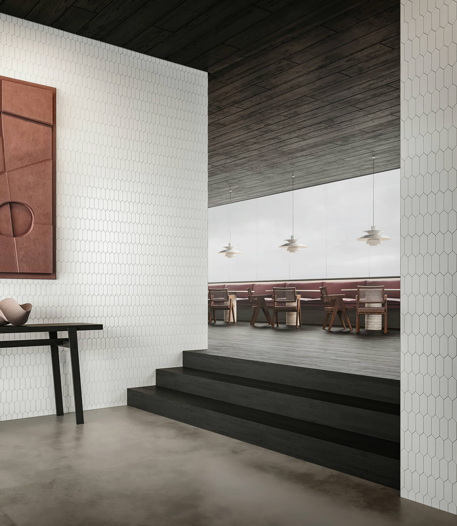 Traditions Vintage Grey Matte 2x5 Picket Mosaic | Tiles By Kia