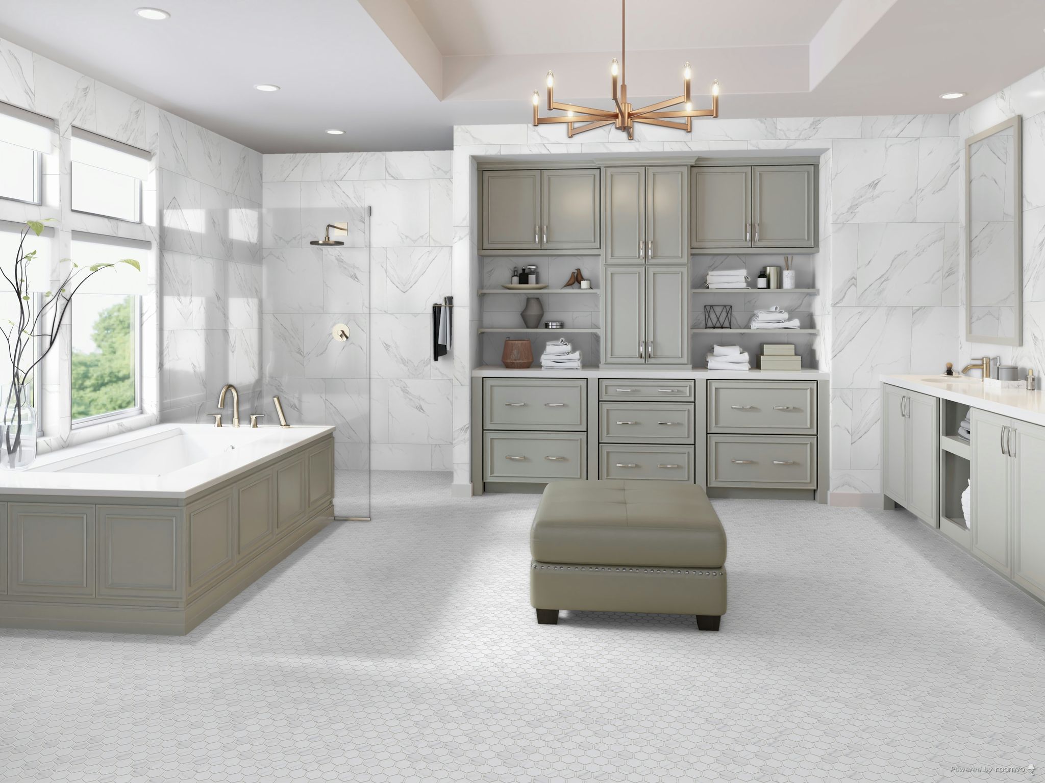 Treasure Statuario Hex and 24x24 | Tiles By Kia