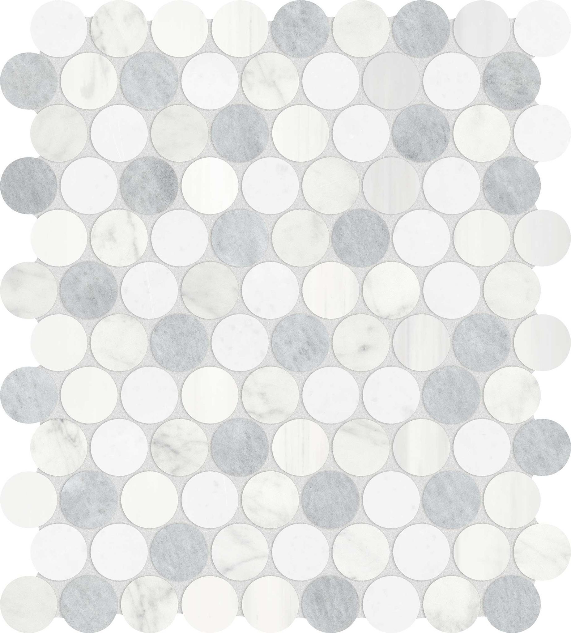 Utopio 1.25 Penny Round Polar Mosaic