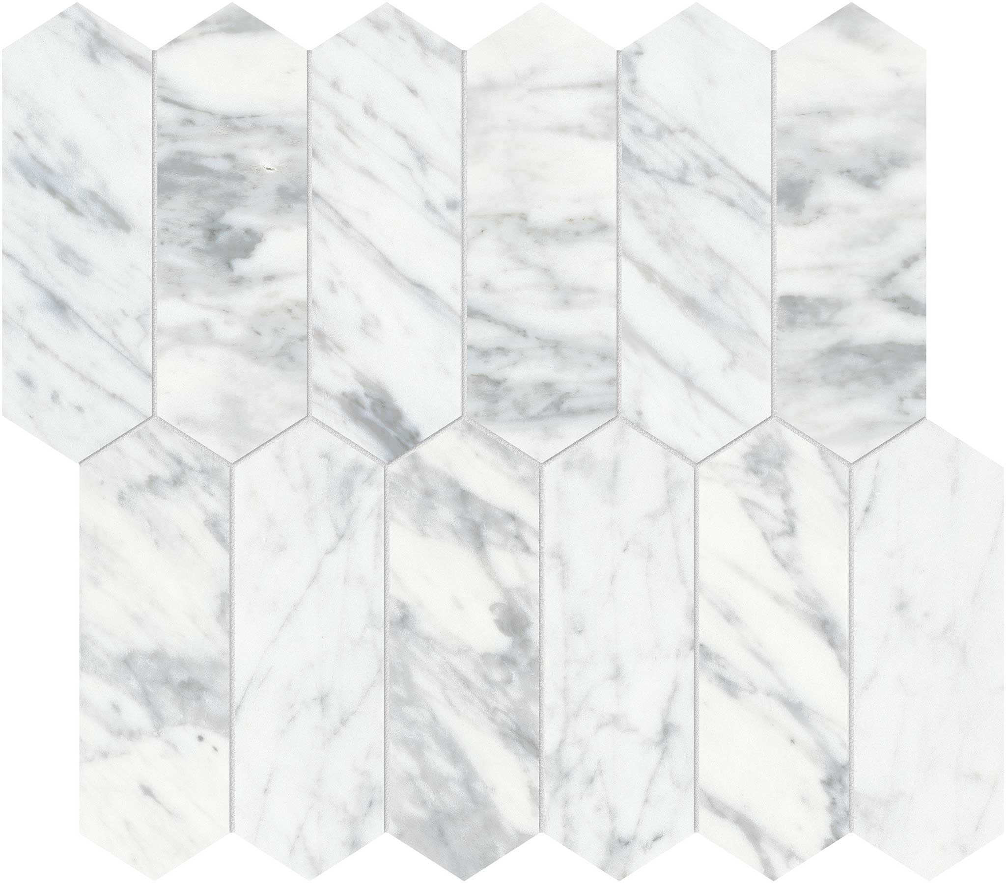 Virtue Bianco 2x6 Picket Mosaic