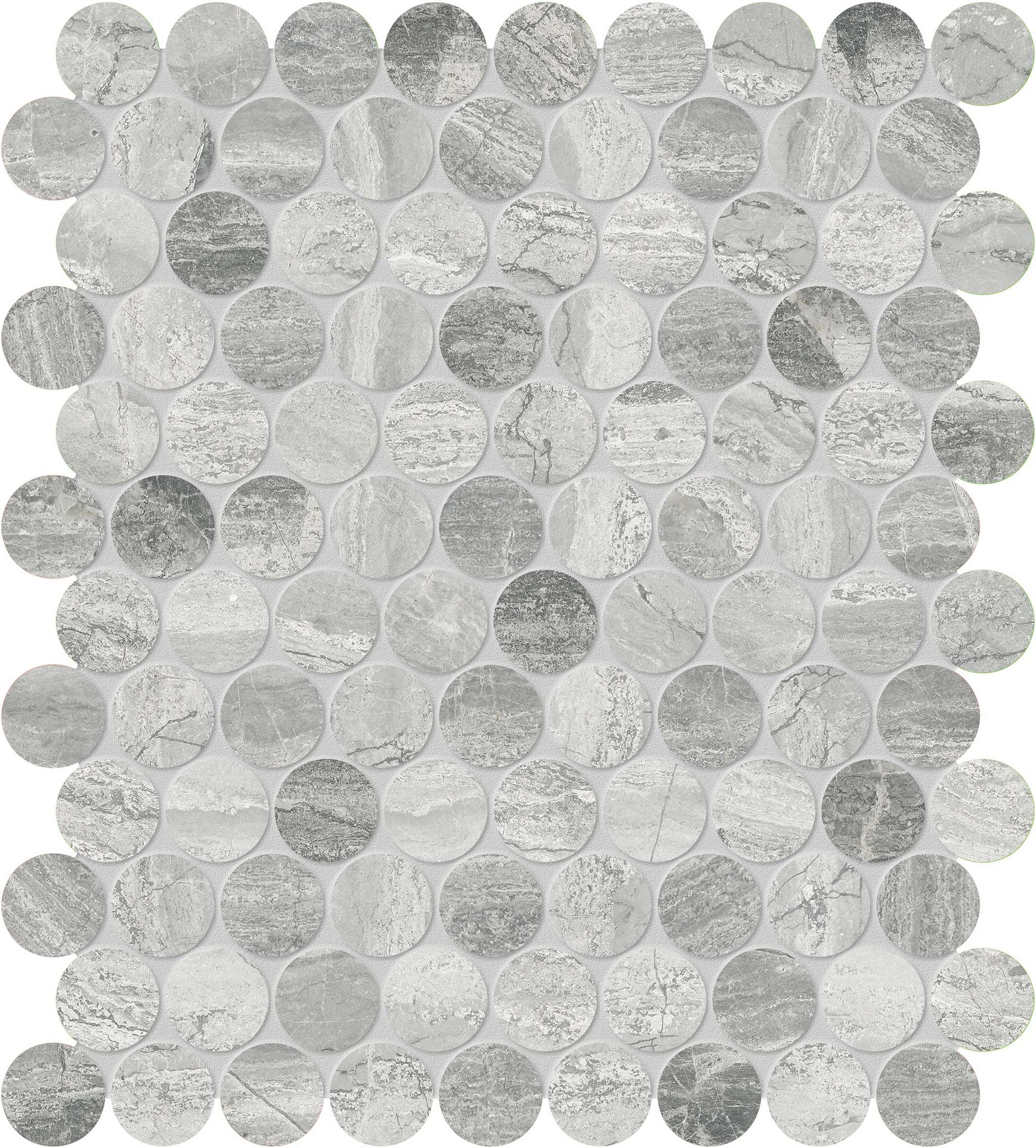 Volcana Notte 1.25 Penny Round Mosaic