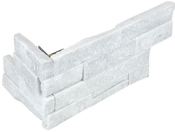 Ledger Stone 6x18 Glacier Assembled Corner