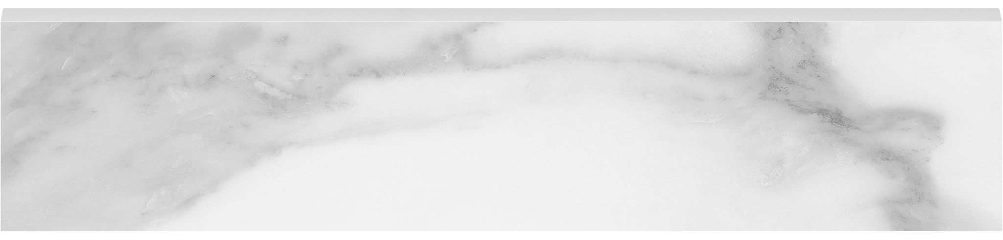Plata 3x12 Statuario Brina Bullnose Matte
