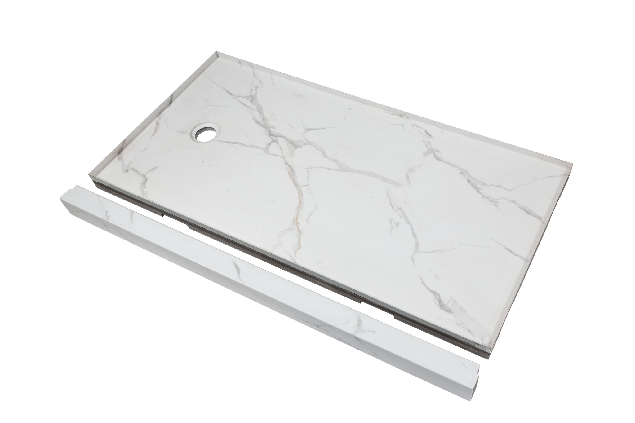 Shower Pan 30x60 Bianco Marble